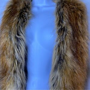 Fabulous Faux Fox Fur Vintage Vest Mob Wife Gangster Halloween Costume